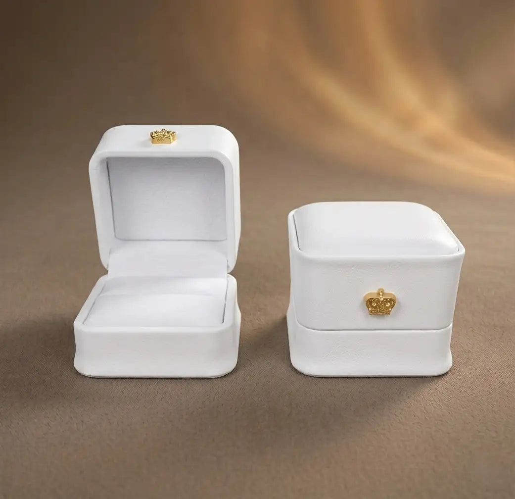 Empaque anillos corona blanca