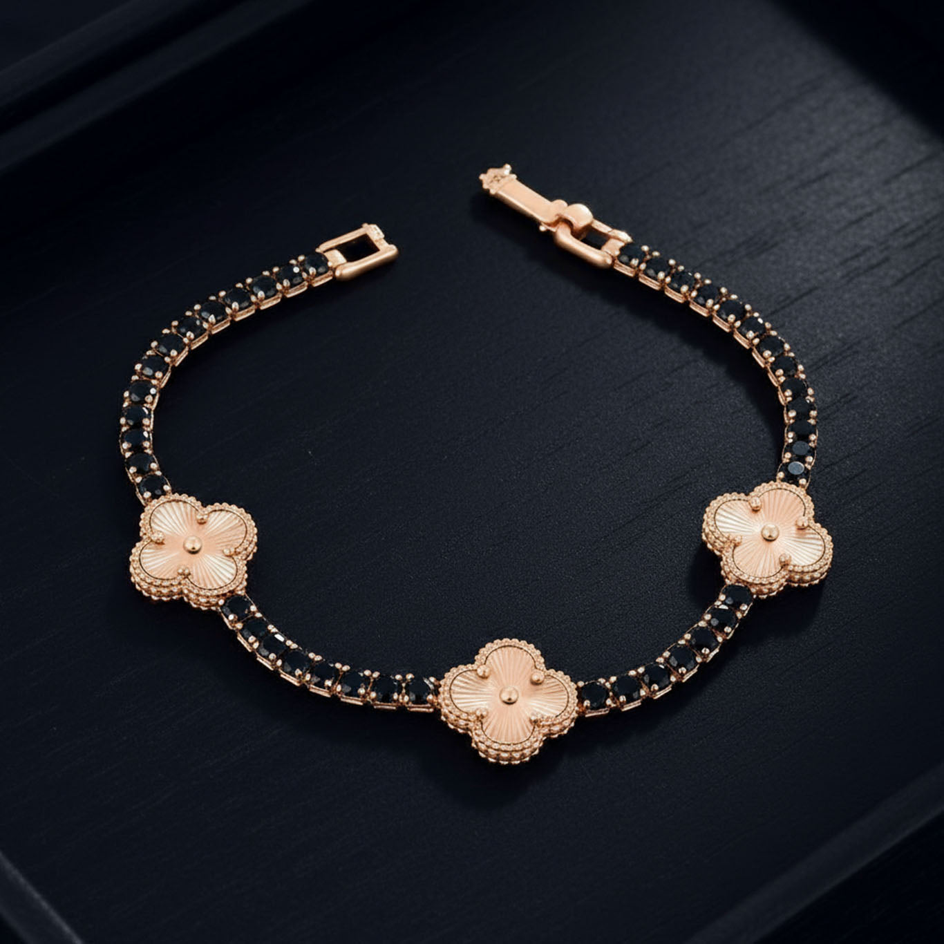 Pulsera VC tono oro rosa 18.5cm