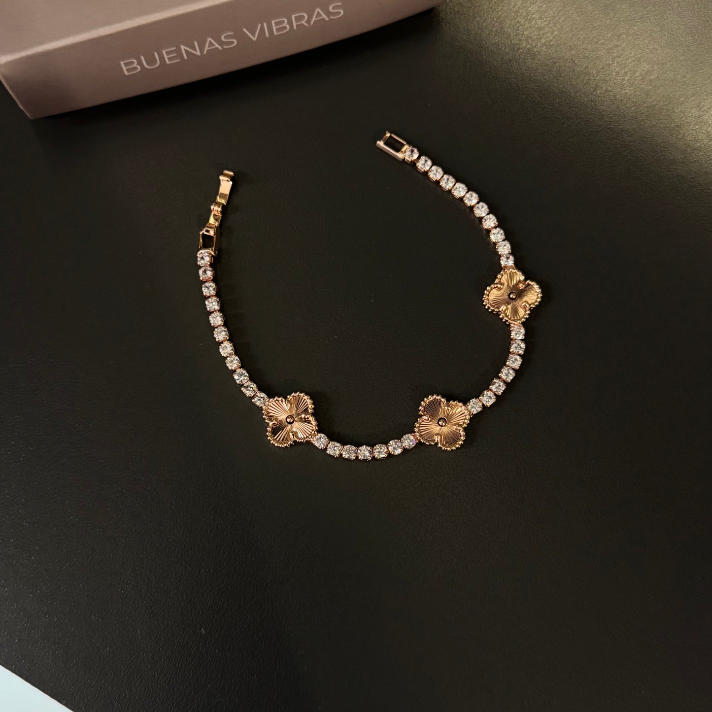 Pulsera VC tono oro rosa  18.5cm