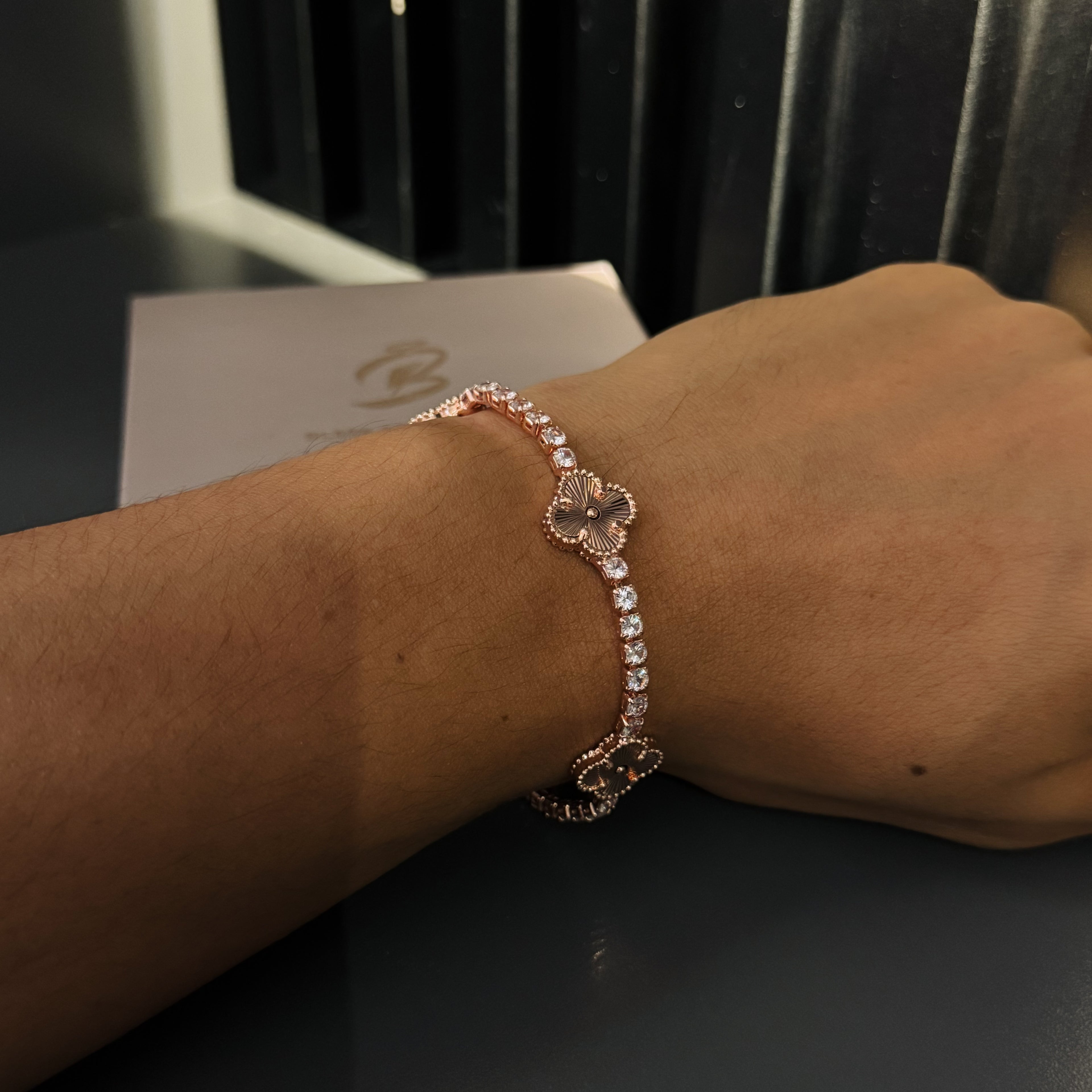 Pulsera VC tono oro rosa  18.5cm