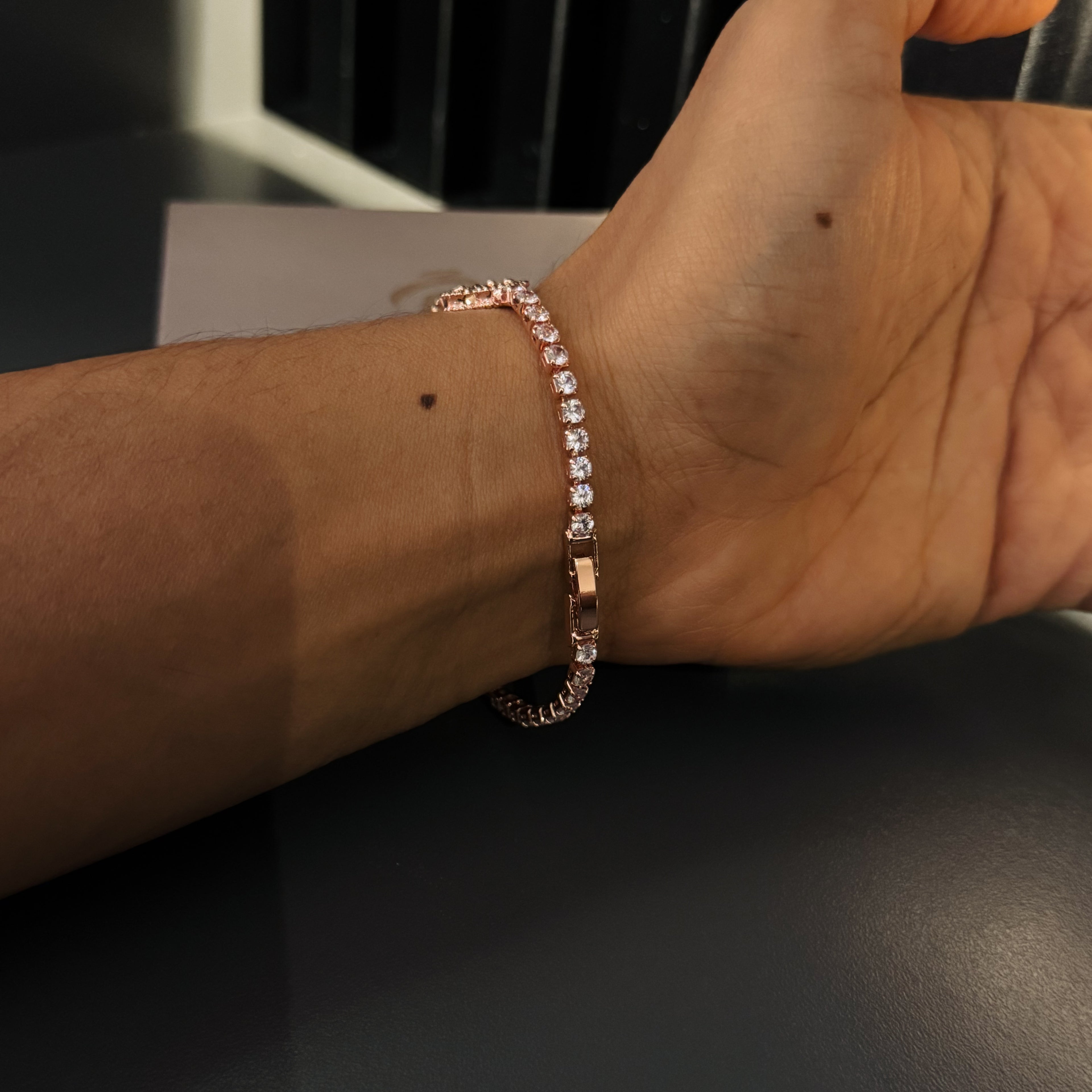 Pulsera VC tono oro rosa  18.5cm