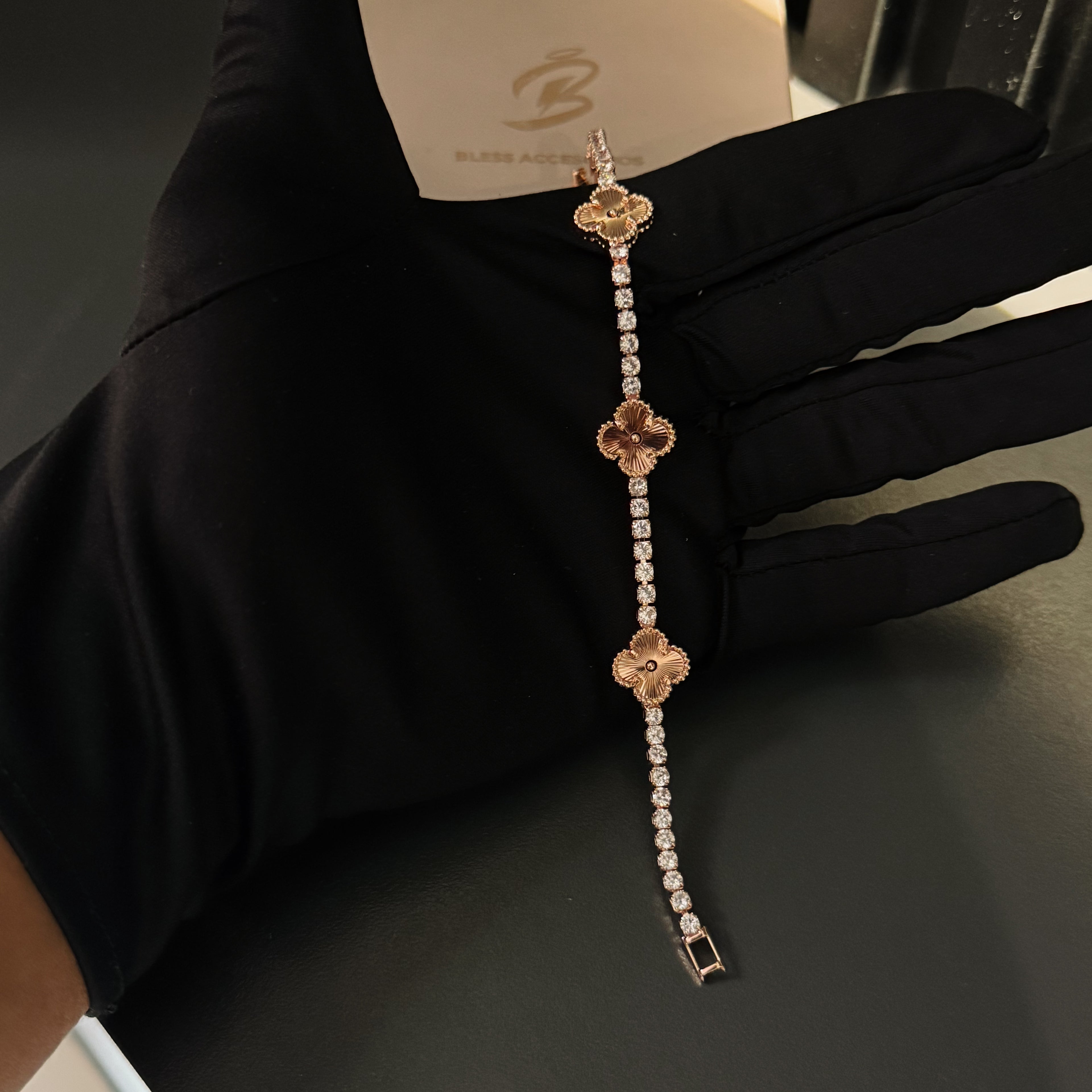 Pulsera VC tono oro rosa  18.5cm