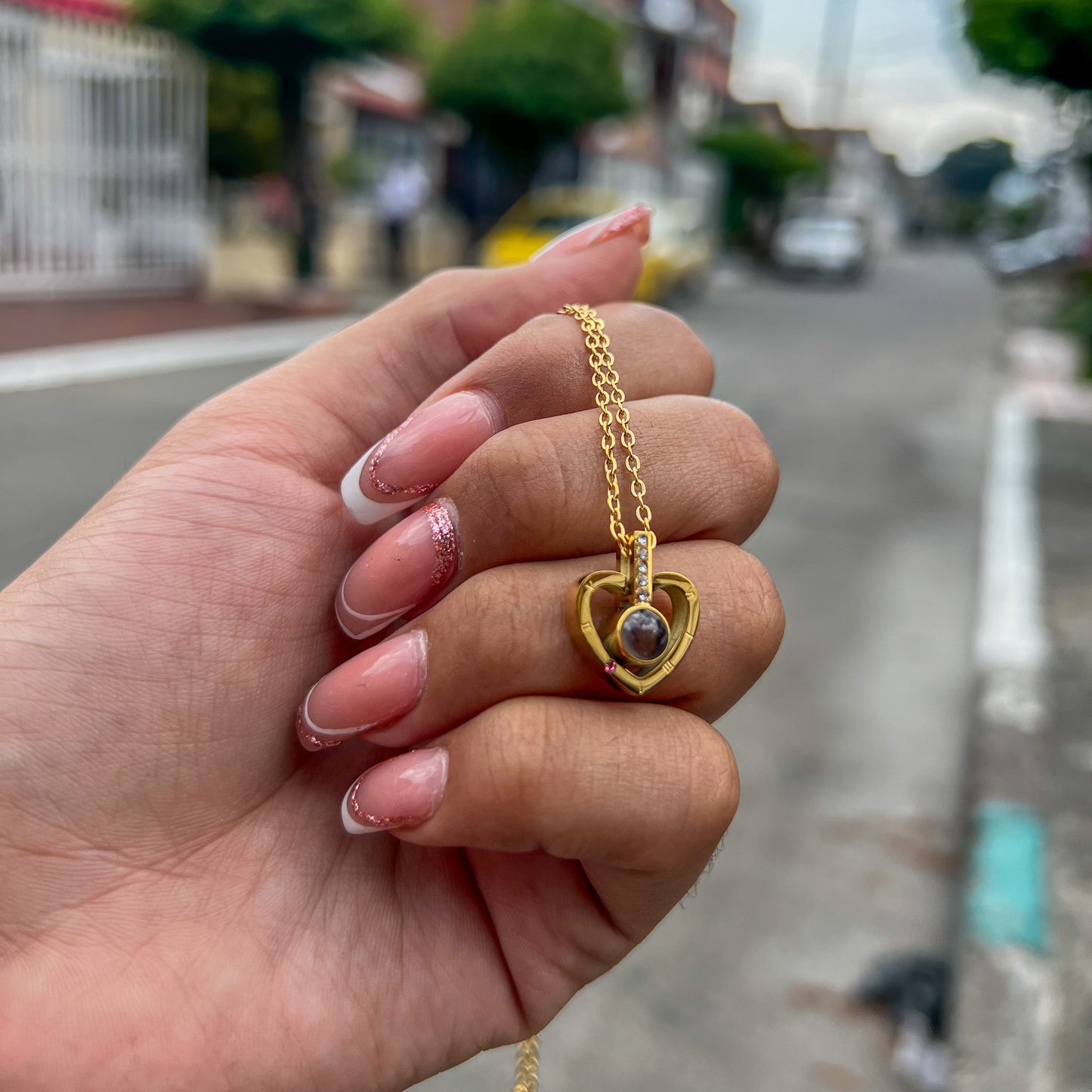 Collar te amo en 100 idiomas diferente en forma de corazón