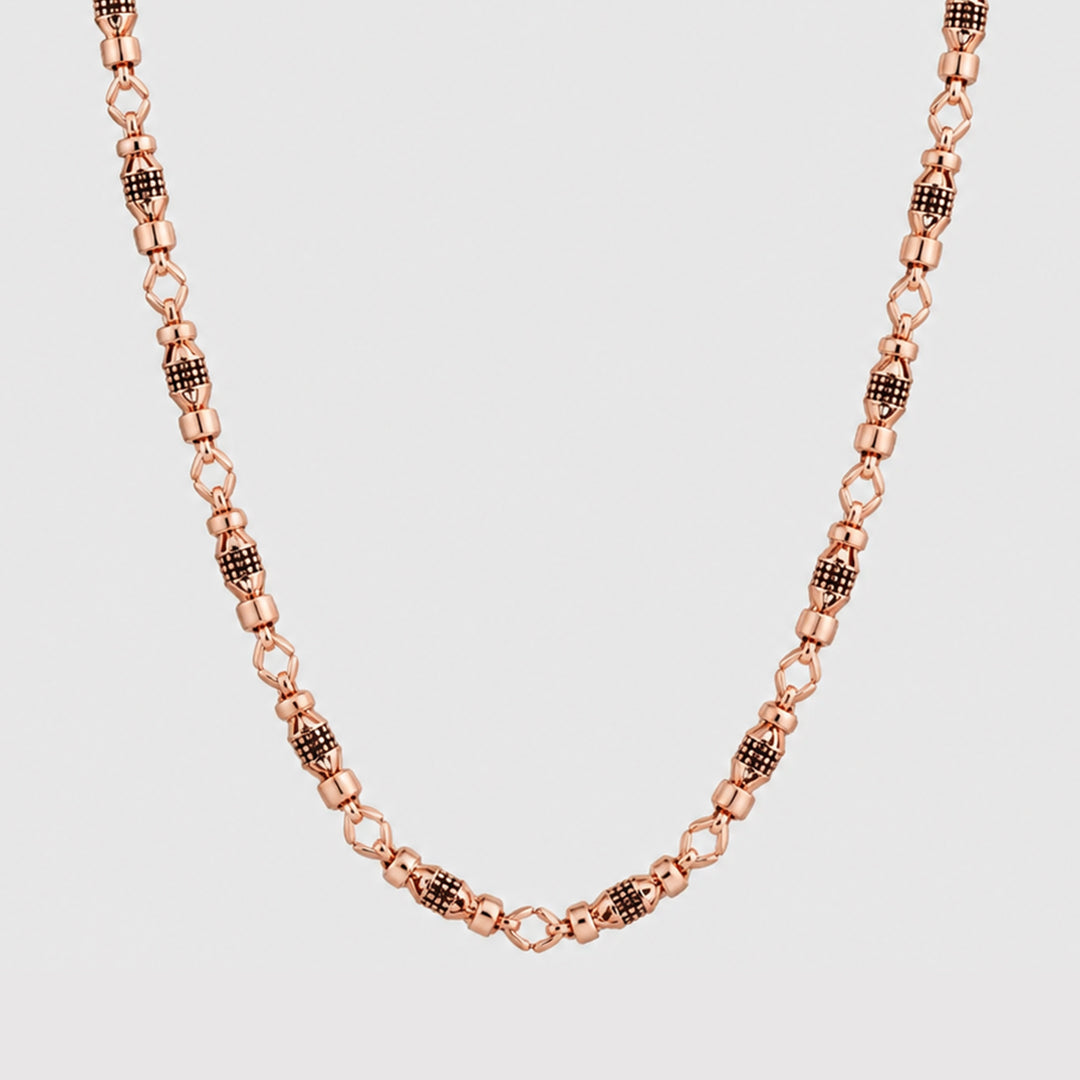 cadena rustica tono oro rosa