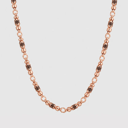 cadena rustica tono oro rosa