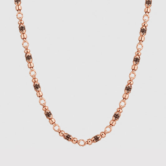 cadena rustica tono oro rosa