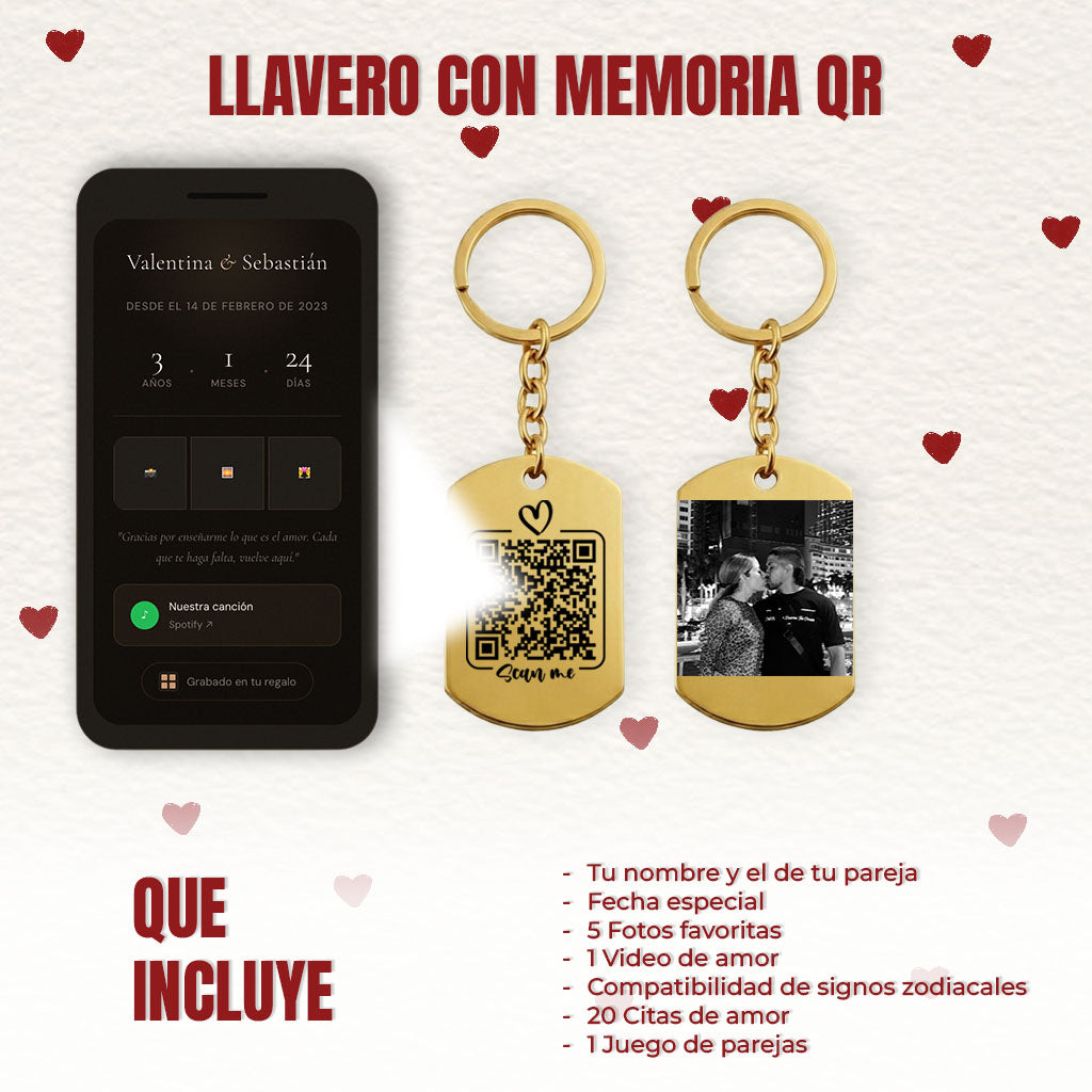 Llavero de memoria de amor