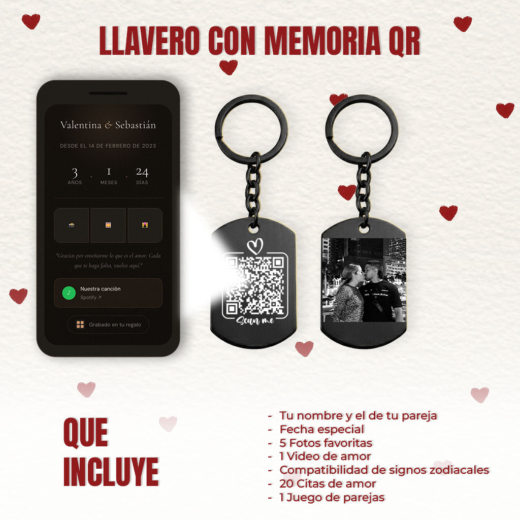 Llavero de memoria de amor