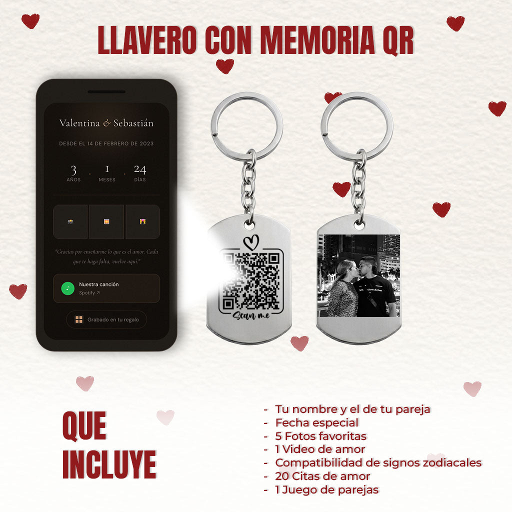 Llavero de memoria de amor