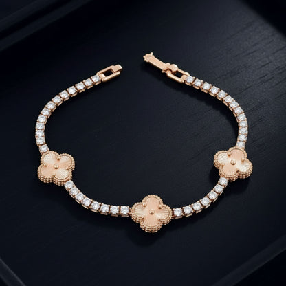 Pulsera VC tono oro rosa  18.5cm