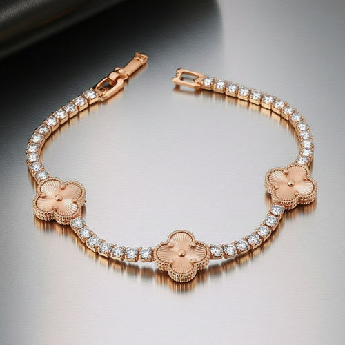 Pulsera VC tono oro rosa  18.5cm