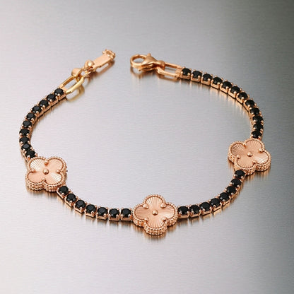 Pulsera VC tono oro rosa  18.5cm