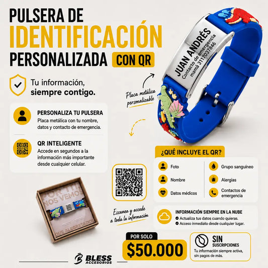 Pulsera de identificación QR SALVAVIDAS