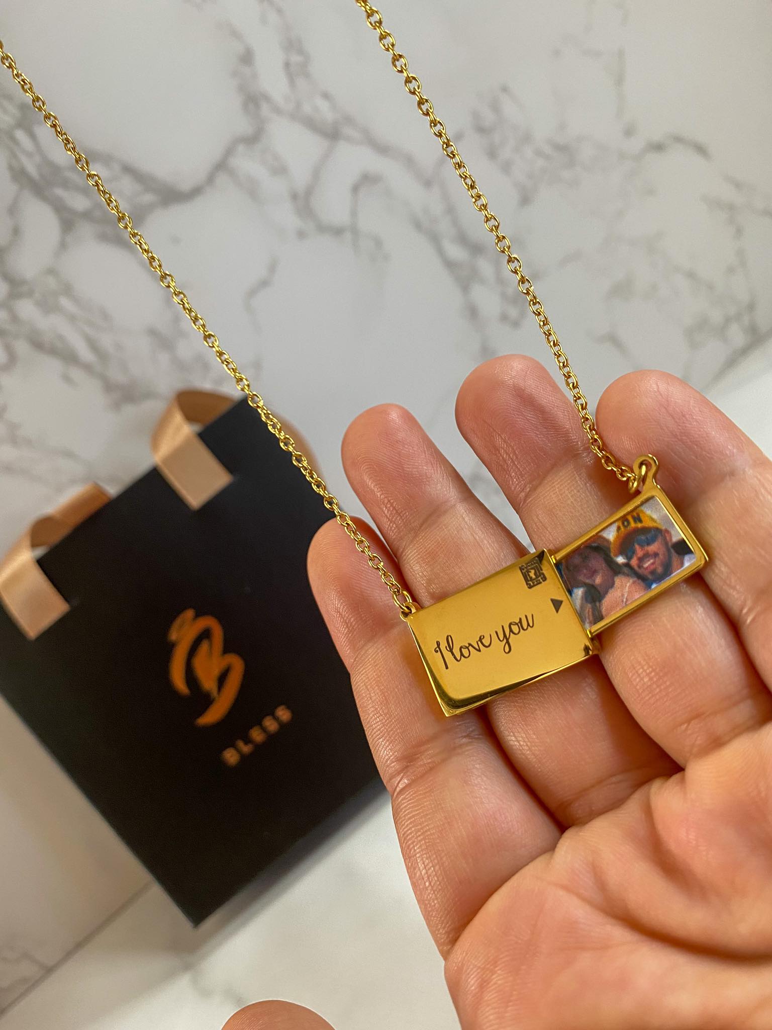 Collar con tu foto favorita deslizable no