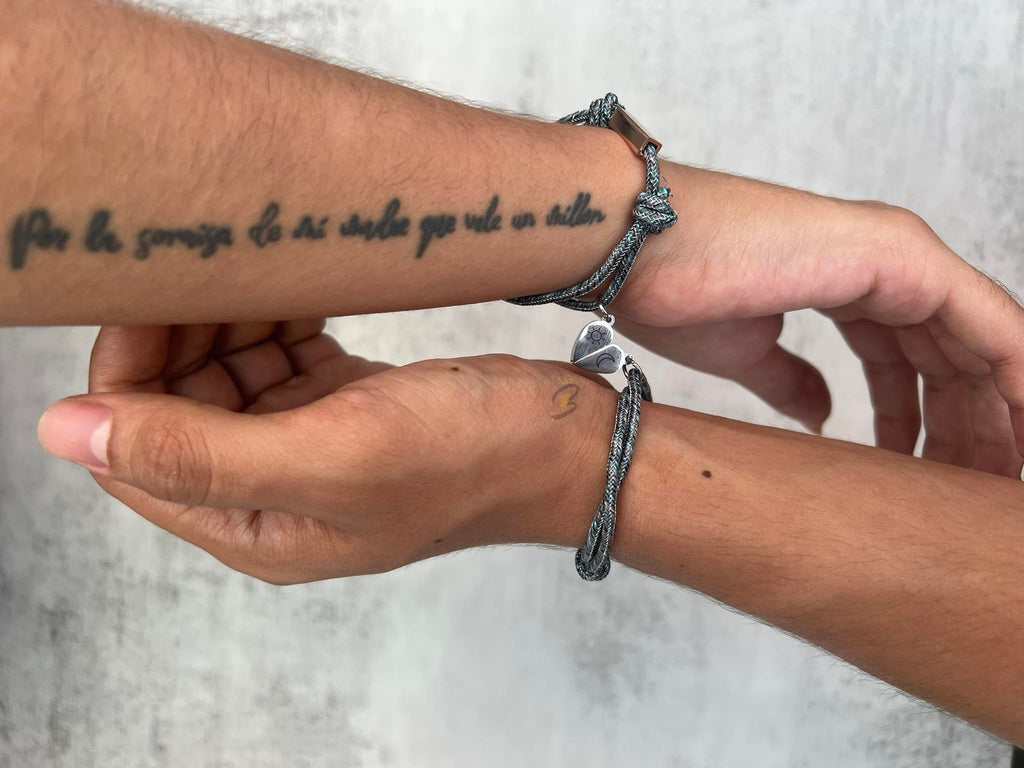 Pulseras de conexión imantadas personalizadas para pareja