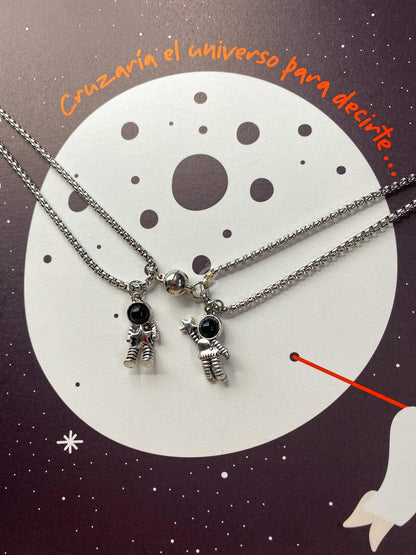 Collares de conexión astronautas amor