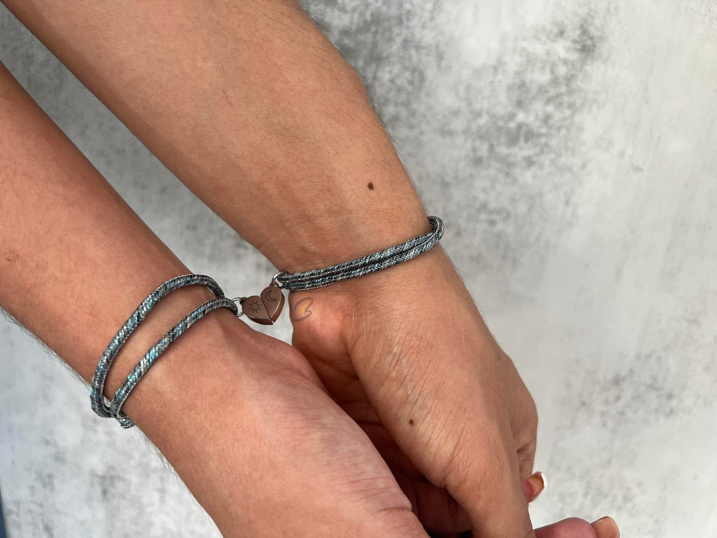 Pulseras de conexión imantadas personalizadas para pareja